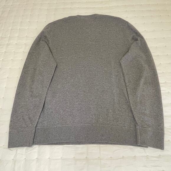 Gap for Good Long Sleeve V-Neck Cotton Pullover Men's M Gray Classic Casual - Picture 3 of 10